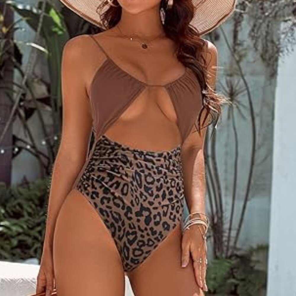 Blooming Jelly Womens One Piece Swimsuit Tummy Control Bathing Suit Size Medium